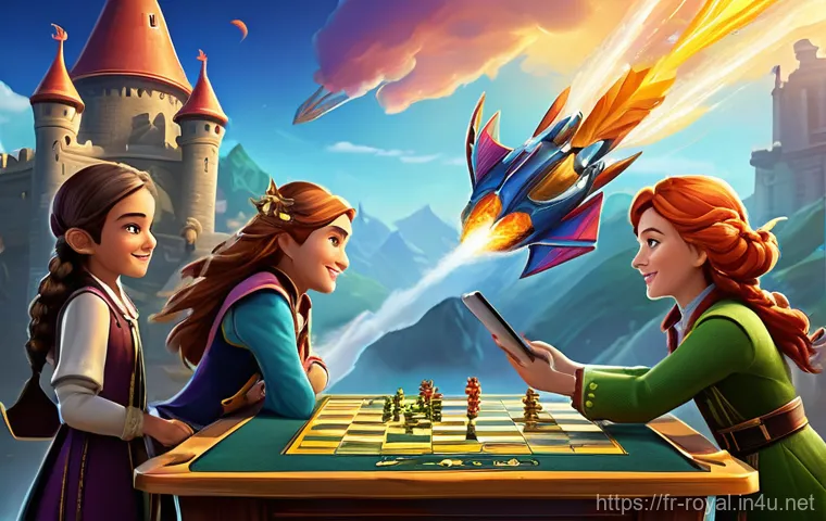 로얄매치 매일 미션 보상 - **Prompt 1: The Daily Royal Treasures**
    "A bright and engaging illustration featuring a young ad...